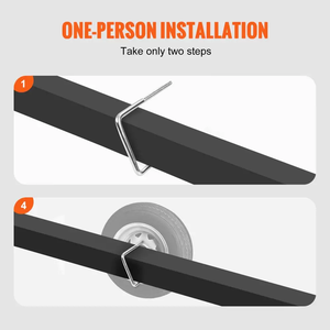 Portador de neumático de repuesto de capacidad de 160 libras con perno en U Soporte de montaje Chapado en zinc Montaje lateral con bloqueo para guardabarros de remolque Tipo bengalas - Product Image 2