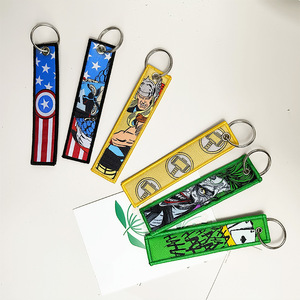 Porte-clés tissé brodé double face pour étudiants, thème Animation Marvel <span class=keywords><strong>Comics</strong></span> <span class=keywords><strong>DC</strong></span> Series Spider-<span class=keywords><strong>Man</strong></span> <span class=keywords><strong>Iron</strong></span> <span class=keywords><strong>Man</strong></span> Hulk - Product Image 3