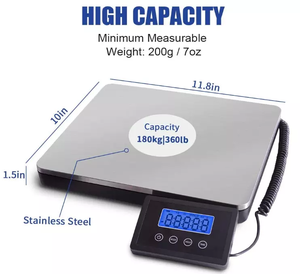 Plataforma Logística Portátil, Báscula Digital para Envíos Postales, Báscula Electrónica de Alta Precisión de 180 kg/200 kg para Mascotas/Almacenes/Granjas - Product Image 3