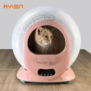 Nova venda automática de banheiro para gatos com caixa de areia inteligente autolimpante