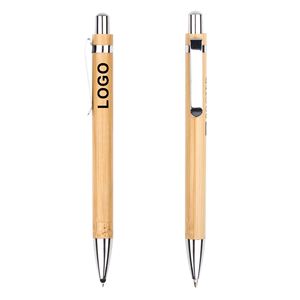 Échantillon Écologique Gratuit Stylo Bille en Bambou Recyclé avec Logo Personnalisé Imprimé – Promotion Fabricant - Product Image 2