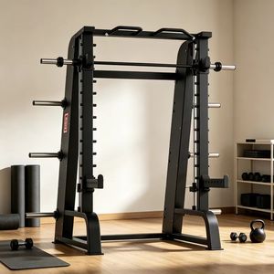 Máquina de entrenamiento de sentadillas Smith que optimiza el espacio, multifuncional, para la distribución del área del gimnasio y la combinación de equipos. - Product Image 4