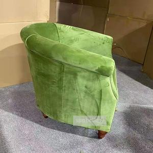 Fauteuil latéral en velours, confortable, moderne, avec tissu en bois, pour les loisirs, salon, club, - Product Image 4