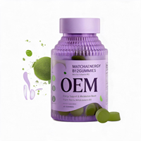 Complément alimentaire OEMFast à absorption rapide, formule à base de plantes pour la santé intestinale avec vitamine B12, soutient l'énergie cellulaire, gommes au thé vert matcha