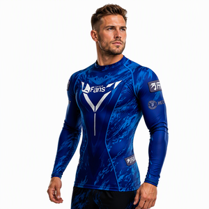 Maglietta a Maniche Lunghe Unisex Personalizzata con Stampa in Sublimazione, Protezione UV, Compressione per Surf, BJJ, MMA, <span class=keywords><strong>Boxe</strong></span> - Product Image 2