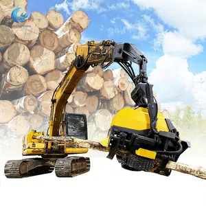 Outdoor Wood Processing Excavator Tree Harvester Heads Forestry Felling Machinery Log Cutting Harvesters