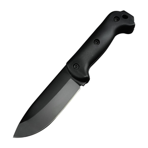 Cuchillo de hoja fija negro, hoja 8Cr13Mov, mango trenzado de nailon, herramientas multifuncionales EDC para acampar al aire libre, pescar, con funda - Product Image 6