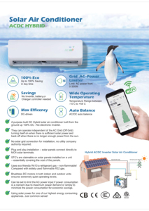 Climatiseur solaire hybride AC/DC Micoe 12000-24000 BTU avec panneau solaire - 75% d'économie d'énergie pour la maison et le bureau, contrôle Wifi - Product Image 5