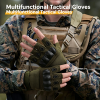 Gants tactiques mi-doigts personnalisés pour hommes et femmes, avec protection des articulations, compatibles écran tactile, antidérapants, respirants, pour le tir en extérieur