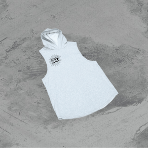 Débardeur à capuche oversize en molleton pour homme, personnalisable avec logo, idéal pour le sport et le streetwear décontracté - Product Image 2