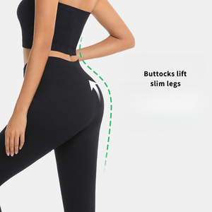 X818 #   Leggings de sport à taille haute sur mesure, super doux, yoga, fitness, contrôle du <span class=keywords><strong>ventre</strong></span>, côtelés, <span class=keywords><strong>pour</strong></span> femmes, salle de sport - Product Image 4