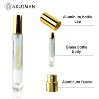 Flacons testeurs de parfum 1ml 2ml 3ml 5ml 10ml, flacons en verre rechargeables, échantillons de parfum vides, mini flacons vaporisateurs en verre et boîte
