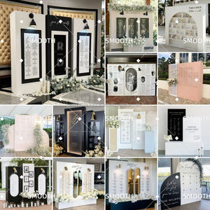 LEDA Modern New Arrival Wedding Entrance Led Acrylic Welcome Sign Backdrop Mirror <b>Photo</b> Booth Stand <b>Set</b> for Events - Product Image 5