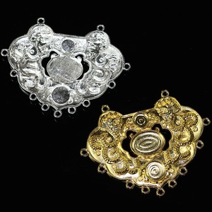 JF 합금 전기 영동 높은 색상 유지 Yingluo 더블 드래곤 잠금 액세서리 DIY 고대 스타일 장수 말 얼굴 - Product Image 4