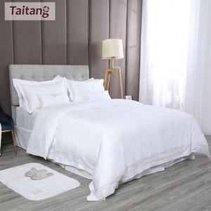 Vente en gros <span class=keywords><strong>de</strong></span> linge <span class=keywords><strong>de</strong></span> <span class=keywords><strong>lit</strong></span> en satin <span class=keywords><strong>de</strong></span> haute qualité 100% <span class=keywords><strong>coton</strong></span> à rayures 3cm drap <span class=keywords><strong>de</strong></span> <span class=keywords><strong>lit</strong></span> d'hôtel à rayures blanches - Product Image 6