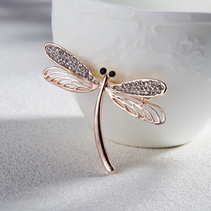Luxury Personalized Metal Rhinestone Colorful Cute <strong>Dragonfly</strong> Insect Brooch Pins <strong>Jewelry</strong> for Women - Product Image 5