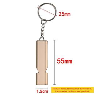 Sifflet d'urgence en alliage métallique électroplaqué <span class=keywords><strong>de</strong></span> haute qualité, 120 dB, double trou, son puissant - Product Image 3