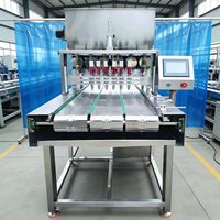 Machine de remplissage automatique rotative à 6 têtes, pneumatique, haute vitesse, faible bruit, en acier inoxydable, pour boissons, vins et aliments en bouteille