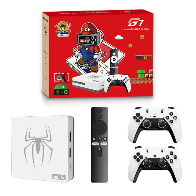 Newest G7 4K HD Video Game Console  25000 Classic Retro Games Dual Wireless  Gamepad Android 12  Game TV BOX for Gift