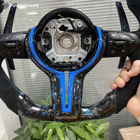 Volant de course en fibre de carbone forgée et cuir pour BMW F10 F30 F32 G20 G28 G30 G05 G06 G07 G11 G12 M2 M3 M5 F80 F82