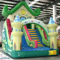 Toboggan gonflable pas cher, toboggan à rebondir, toboggan gonflable 6x4m vert, fourniture d'usine