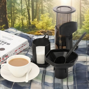 Mini cafetière à piston portative |   Cafetière de voyage portable en plastique transparent - Product Image 2
