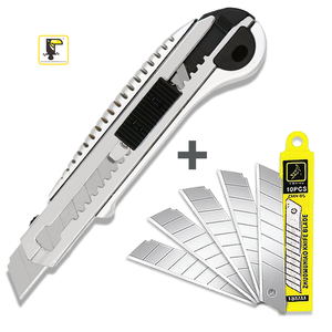 Cuchillo deslizante de 18mm de alta resistencia, cuchilla de carga automática, cortador de utilidad con 5 uds. - Product Image 1