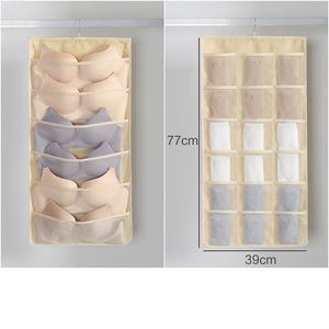 <b>Wardrobe</b> Hanging Underwear Storage Bag Double Sided Multi-layer Bras Underpants Socks Organizer for Dormitory Bedroom Closet - Product Image 5