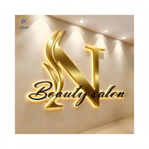 Cá nhân logo xây dựng trong Nhà Biển Báo kim loại Acrylic 3D Vàng thư quảng cáo ngoài trời biển hiệu Backlit dấu hiệu ánh sáng dẫn đăng ký - Product Image 2