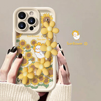 Coque de téléphone magnétique en TPU avec design de dessin animé mat pour iPhone 17/16/15/14 Pro Max