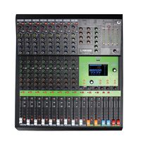 Console de mixage audio professionnelle 8/12/16 canaux avec 99 effets DSP, Bluetooth, USB, métal, pour studio, scène, DJ, enregistrement