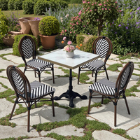 Vente en gros de chaise en rotin de haute qualité avec dossier pour l'extérieur mobilier de jardin chaise de table en rotin
