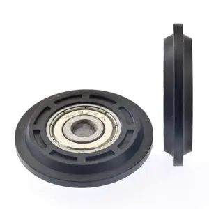 Алюминиевый профиль направляющего колеса шкив подшипникового шкива с пластиковым покрытием, шкив дверного и оконного колеса, нейлоновый ролик Y-типа
