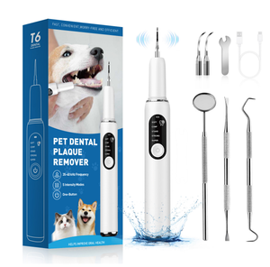 Pulitore denti elettrico senza fili ad ultrasuoni per cani per animali domestici pulitore denti ad ultrasuoni cani cure dentistiche Curvy Moon T6 - Product Image 1