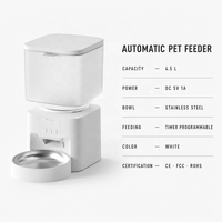 Distributeur automatique de nourriture pour animaux de compagnie USMILEPET, distributeur automatique de nourriture pour chats et chiens, contrôle par application WiFi, portions programmées, grande capacité de 4,5 L, enregistrement vocal
