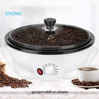 Machine à torréfier les grains de café électrique automatique domestique avec revêtement antiadhésif, pour la cuisson des céréales, des cacahuètes et la fabrication de pop-corn