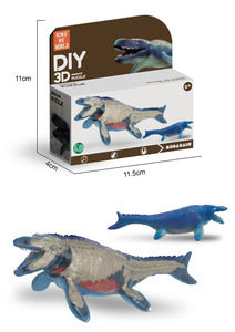Pterosaures, Tricératops, Brachiosaures, <span class=keywords><strong>Mosasaures</strong></span>, Velociraptors : Ensemble de jouets de puzzle 3D à assembler soi-même, squelettes de dinosaures - Product Image 5