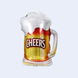 Ballon en forme de chopes de bière en aluminium 72 cm, design « Cheers », décoration de fête - Product Image 1