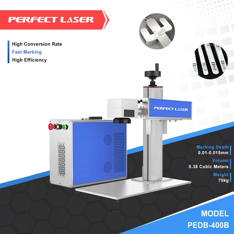 Perfect Laser 20w/30w/50 Watts Jewelry Gold Metal Pipe/Tube Rotary Laser Marker Engraver Etching Engraving Marking Machine Price