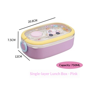 Cute Cartoon Compartment Stainless Steel Thermal <b>Bento</b> <b>Lunch</b> <b>Box</b> with Leak-Resistant Lid for <b>Kids</b> Students & Office Workers - Product Image 6