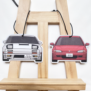 맞춤 로고 모양 나무 유기 섬유 향수 차량용 방향제 걸이형 차량용 향기 - Product Image 4