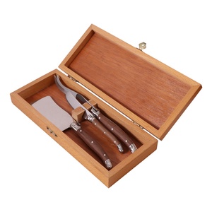 <span class=keywords><strong>Couteau</strong></span> à beurre français <span class=keywords><strong>Laguiole</strong></span> avec boîte en bois Set de couteaux à fromage à tartiner - Product Image 2