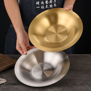 Plato hondo de acero inoxidable 304 para servir comida caliente y platos picantes - Product Image 1