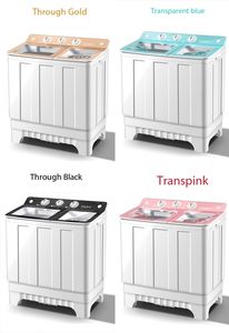 Machine à laver semi-automatique de 15kg Machine à laver domestique de grande capacité 1 double seau de déshydratation secouer à sec - Product Image 4