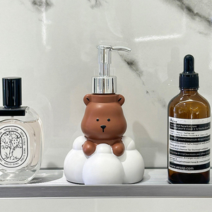 Distributeur de savon <span class=keywords><strong>liquide</strong></span> Cloud Bear, pour la maison, l'hôtel, la salle de bain, flacon élégant à pompe pour le lavage des mains et du corps - Product Image 4