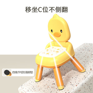 Children's Chair Thickened <b>Plastic</b> Backrest Cute Cartoon <b>Stool</b> For Kindergarten Babies Home Seat Multifunctional 1-2 Years - Product Image 4