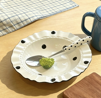 Assiettes à petit-déjeuner en céramique de la série BoBo, assiettes à salade, plats profonds pour le dîner, vaisselle de table pour la maison