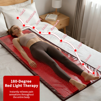 REDSKY 660nm 850nm Selimut Terapi Cahaya Merah Inframerah LED Berdenyut untuk Seluruh Tubuh & Wajah dengan Garansi 2 Tahun untuk Yoga Spa Gym