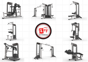 HT tập thể dục trọng lượng Stack chức năng kép sức mạnh đào tạo pin nạp Lat kéo xuống hàng thấp <span class=keywords><strong>2</strong></span> trong 1 máy - Product Image 5