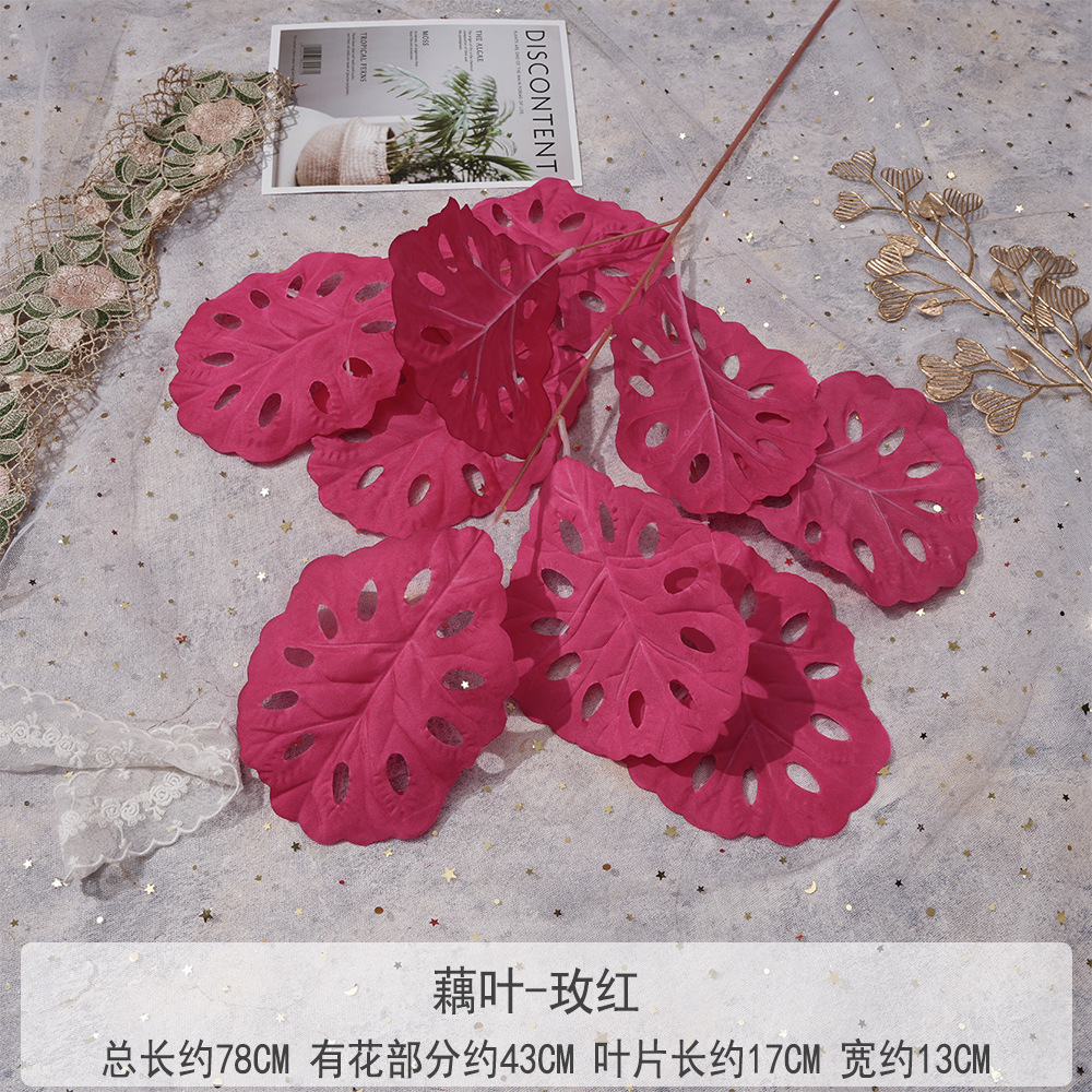 FS-Feuille de Lotus-Rose Rouge